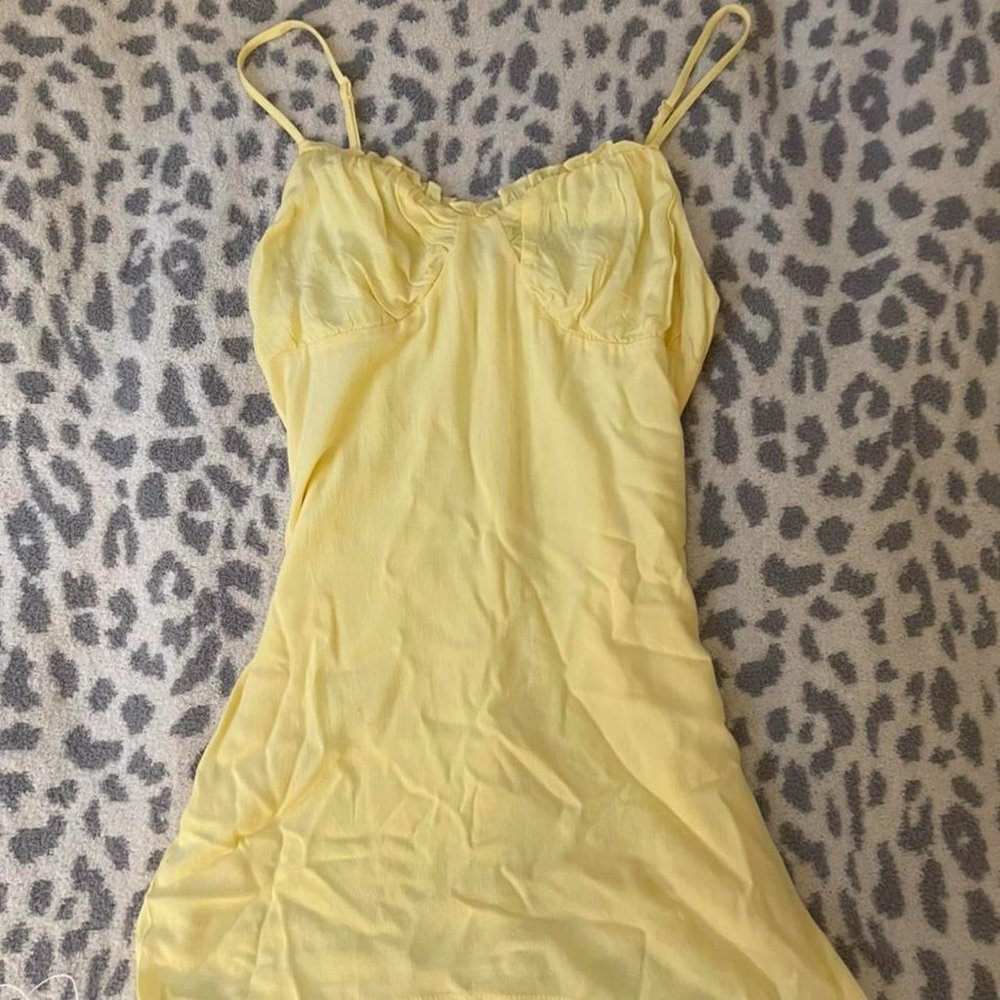 Yellow mini sundress